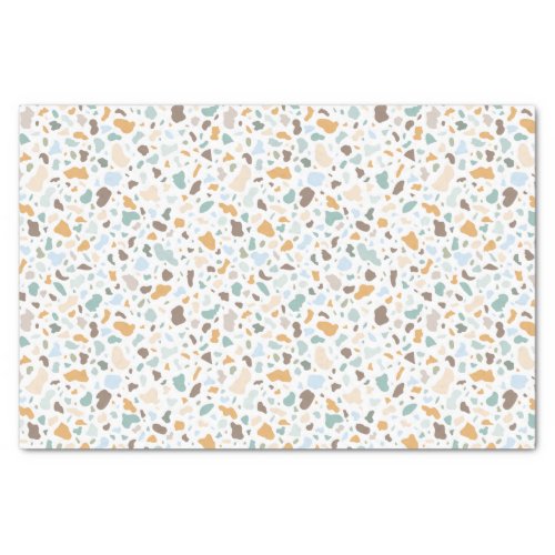 Smooth Stones Colorful Terrazzo Pattern Tissue Paper