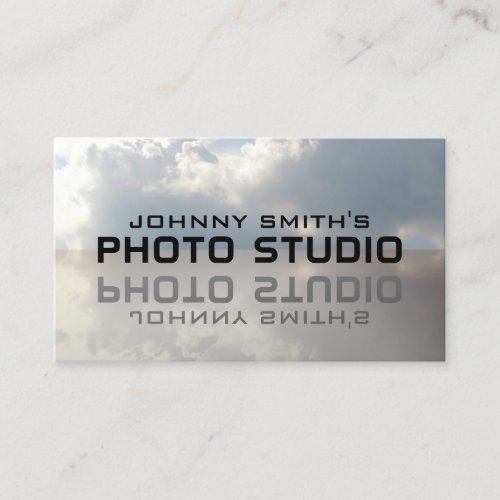 Smooth surface mirror effect  business card