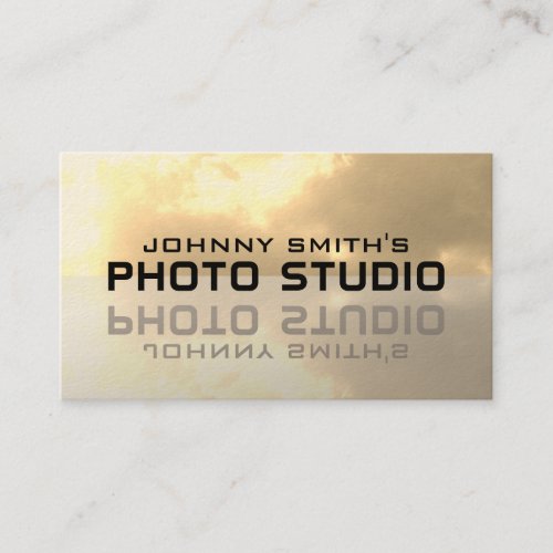 Smooth surface mirror effect  business card