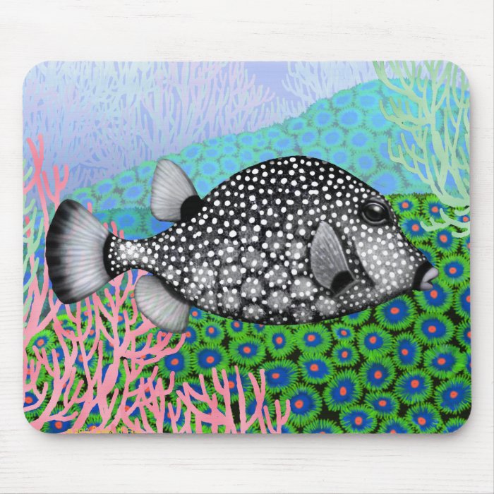 Smooth Trunkfish in Coral Reef Mousepad
