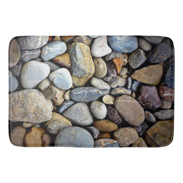 SMOOTH WASHED RIVER ROCKS BATH MAT Zazzle