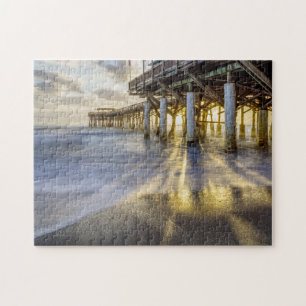 Smooth Waves At Cocoa Pier Jigsaw Puzzle