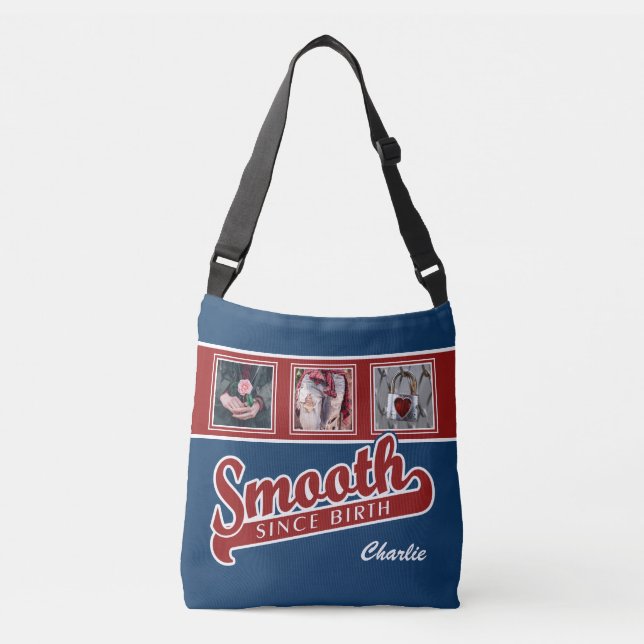 SMOOTH with YOUR 3 photos & name bags (Front)