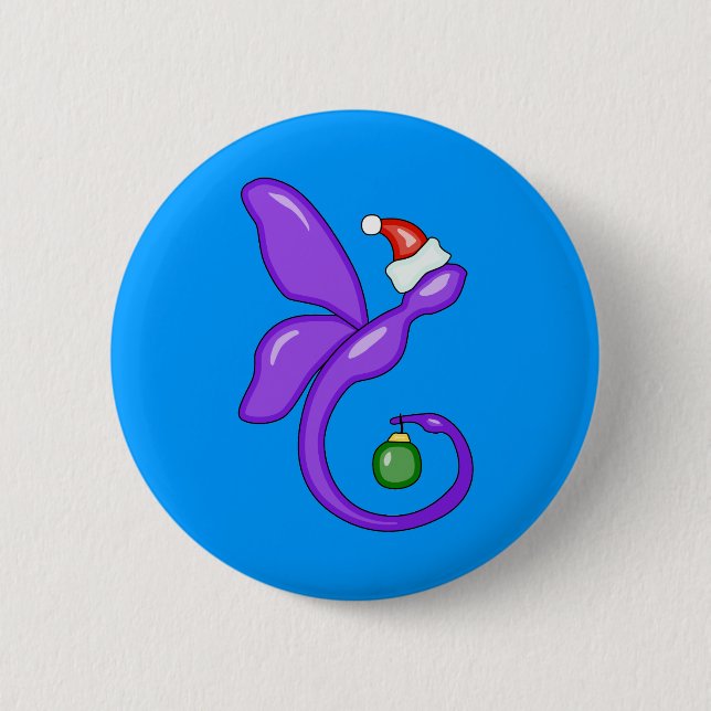 Smooth Xmas Dragonfly Button (Front)