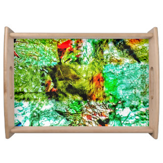 Smooth yellow calm abstract serving tray,Sunny  Serving Tray