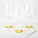 Smooth yellow green color blending background wine glass tag