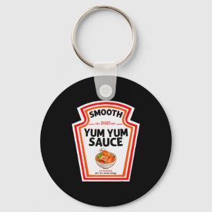 Smooth Yum Yum Sauce Condiment Costume Matching Keychain