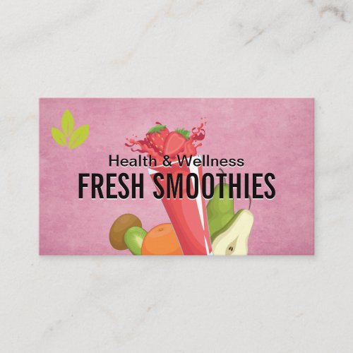 Smoothie Drink and Fruits Business Card