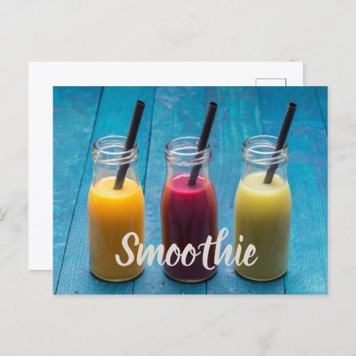Smoothie juice drink mango orange kiwi gift holiday postcard