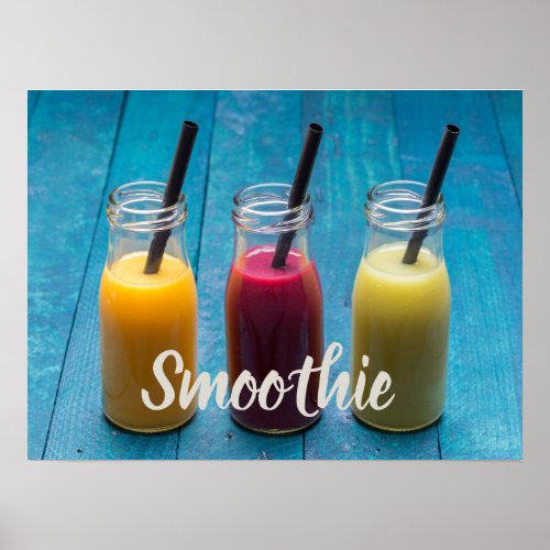 Smoothie juice drink mango orange kiwi gift poster