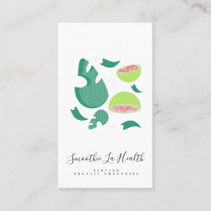 Smoothie Milk Shake Fruit Guava Pattern Business Card