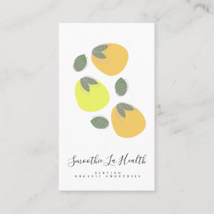 Smoothie Milk Shake Fruit Mango Lemons Business Card