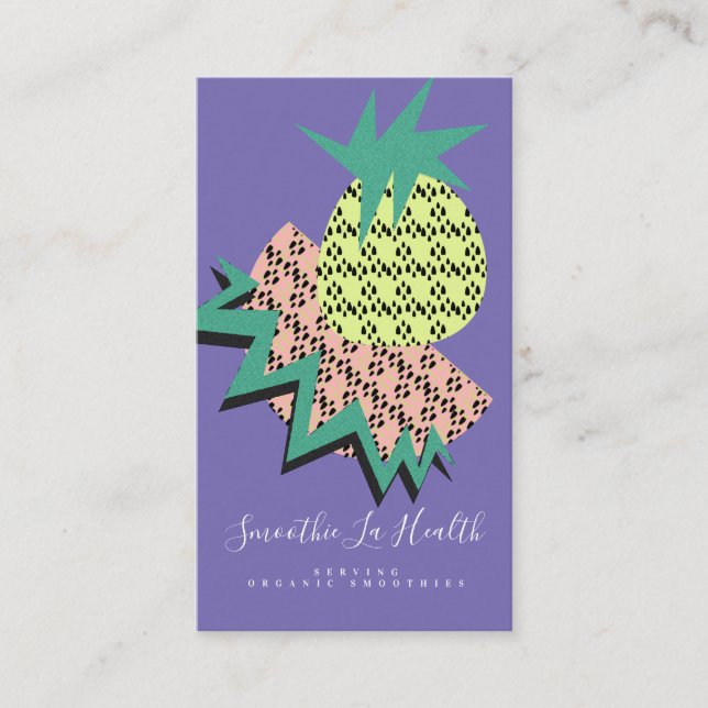 Smoothie Milk Shake Fruit Pop Watermelon Pineapple Business Card (Front)