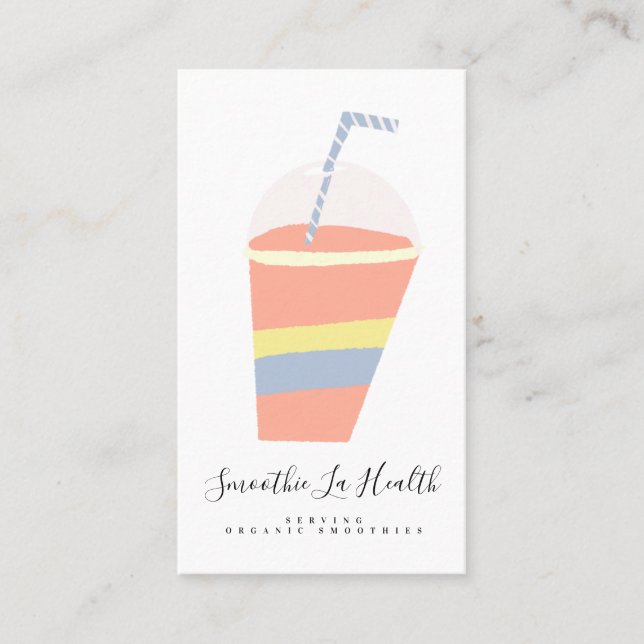 Smoothie Milk Shake Fruit Stand Drinks Milk Shakes Business Card (Front)