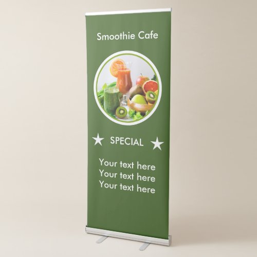 Smoothie Theme In Store Retractable Banner