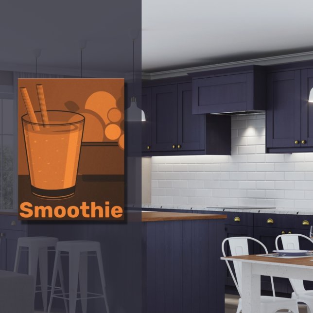 Smoothie Tumbler Black & Orange Canvas Print (Creator Uploaded)