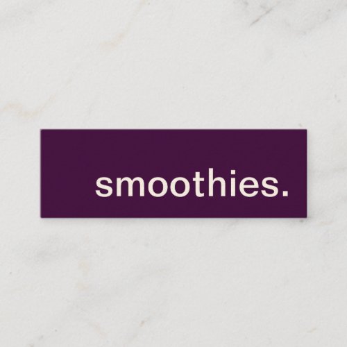 smoothies loyalty punch card