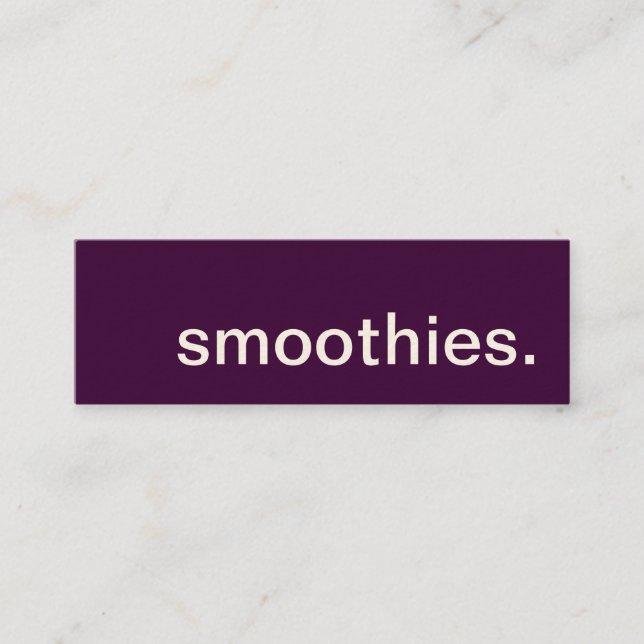 smoothies. loyalty punch card (Front)