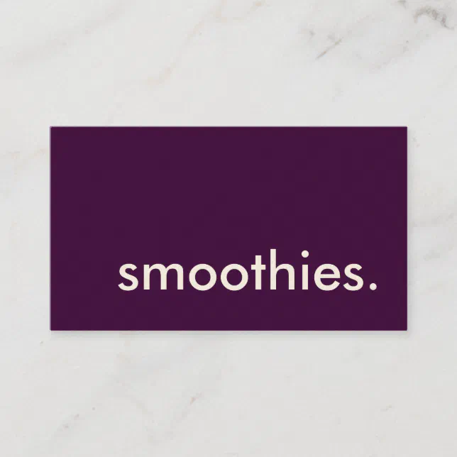 smoothies. loyalty punch card Zazzle
