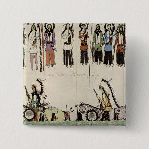 'Smoothing the Place Dance' (ink on paper) Button