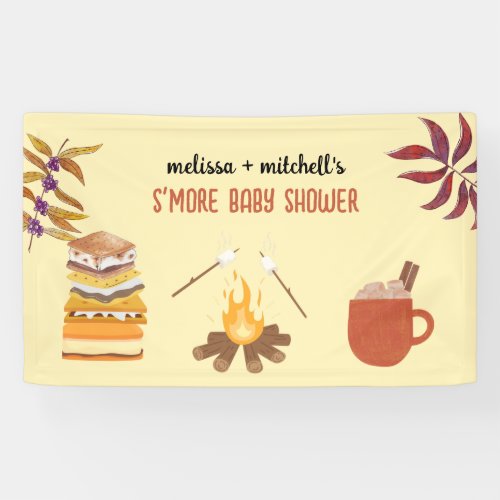 Smore baby shower campfire toasted marshmallow banner