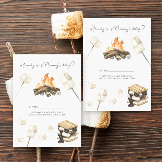 S'more Baby shower How big is mommy's belly Enclosure Card (Creator Uploaded)