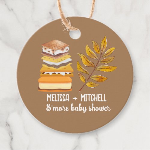 Smore baby shower thank you  favor tags