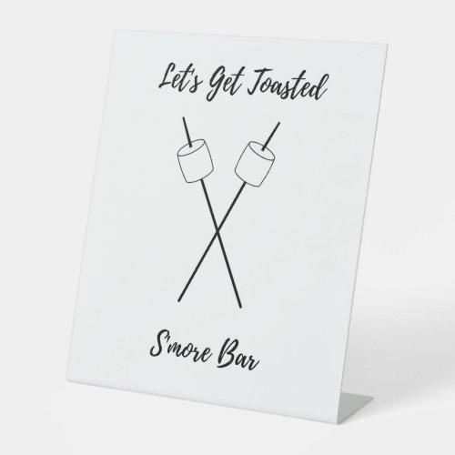 Smore Bar minimalist reception sign