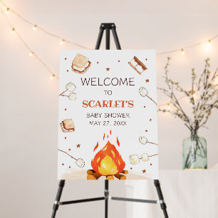 S'more Bonfire Baby Shower Welcome Sign