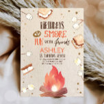 S'more Bonfire Smore Fun Friends Camping Birthday Invitation<br><div class="desc">♥ A perfect way to invite your guests to your little one's birthday party!</div>