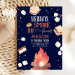 S'more Bonfire Smore Fun Friends Camping Birthday Invitation<br><div class="desc">♥ A perfect way to invite your guests to your little one's birthday party!</div>