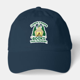 Smore Books Summer Funny Reading Slogan Hat