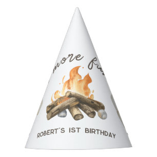 S'more Campfire 1st Birthday Party Party Hat