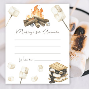 S'more Campfire 1st Birthday Time capsule message  Poster