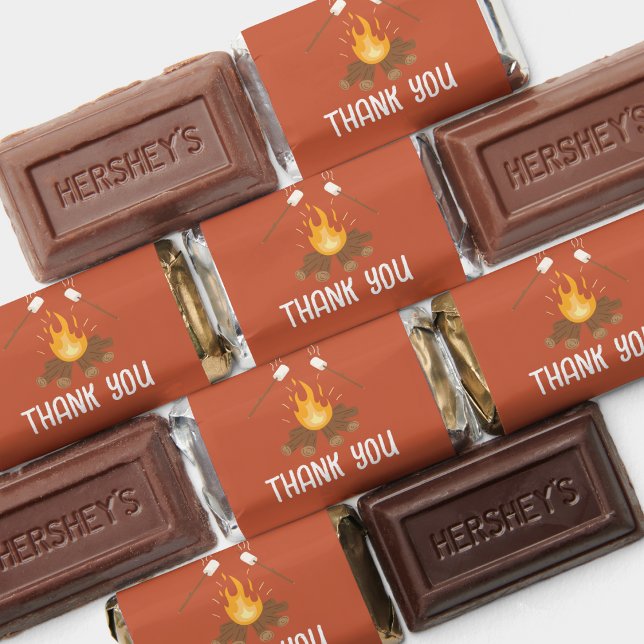 Smore campfire baby shower candy wrapper label hershey's miniatures (Creator Uploaded)