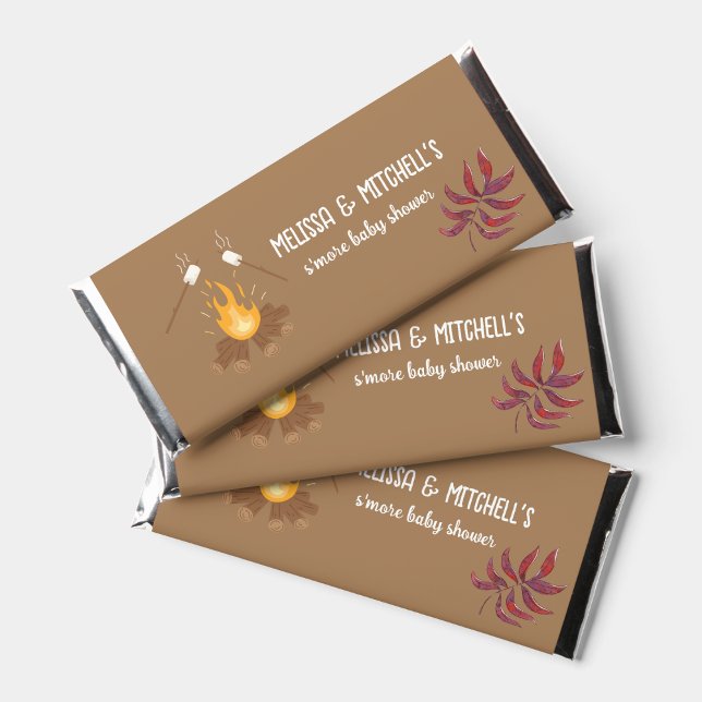 Smore campfire baby shower candy wrapper labels hershey bar favors (Creator Uploaded)