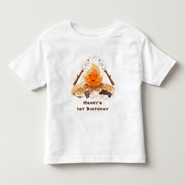 S'more Campfire Cute Birthday  Toddler T-shirt (Front)
