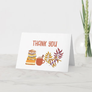 Smore campfire fall leaves baby shower photo letterpress thank you card