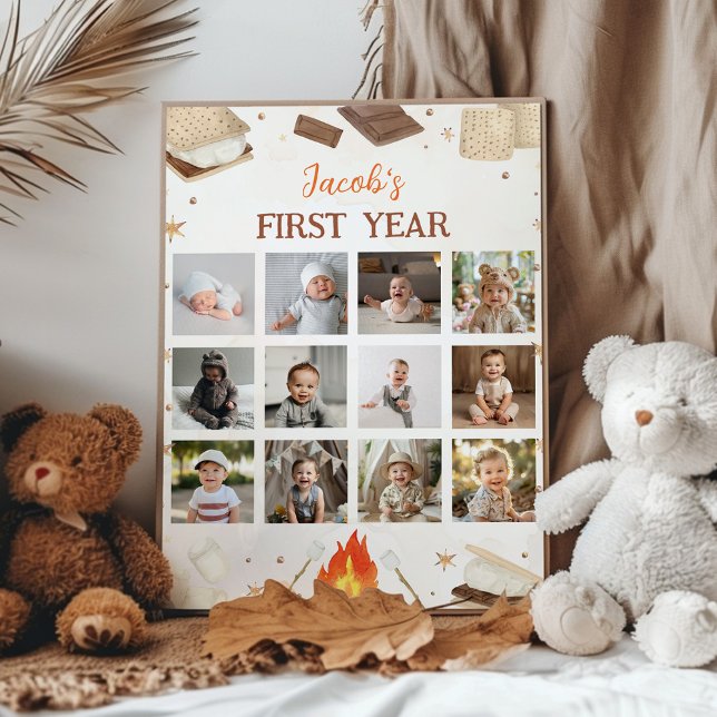 S'more Campfire First Year Photo Milestone Poster (Creator Uploaded)