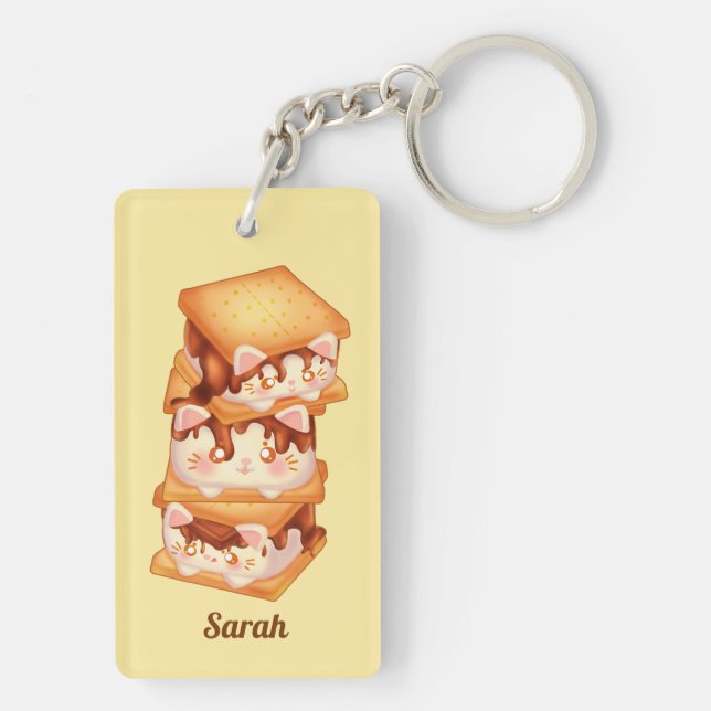 S'more Chocolate Cats Keychain (Back)