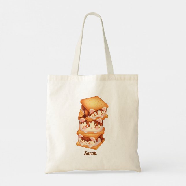 S'more Chocolate Cats Tote Bag (Back)
