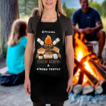 S'more Cute Funny Camping Campfire Bonfire Apron<br><div class="desc">Funny  apron with cute s'mores & campfire. Easily personalize the white text or leave it blank. - Kate Eden Art</div>