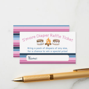 S'more diaper raffle ticket enclosure card