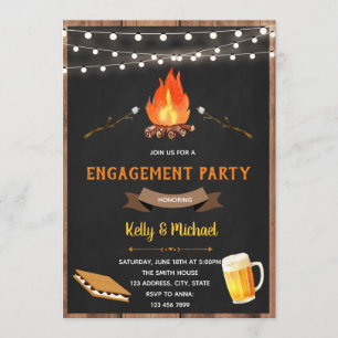 S'more engagement party invitation