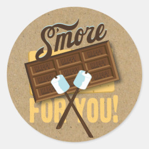 S'more for You Camp Fire Favor labels Bonfire