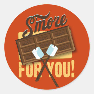 S'more for You Campfire & Bonfire Favors Classic Round Sticker
