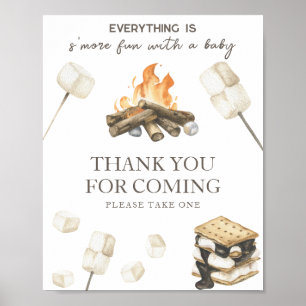S'more fun baby shower Thank you for coming Poster