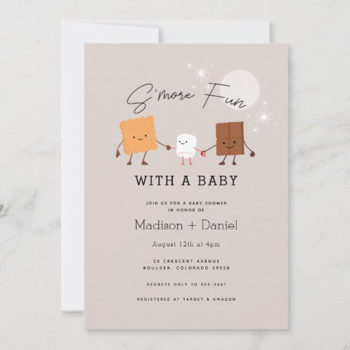 S'more Fun Campfire Baby Shower Invitation Zazzle