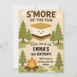S'more Fun Campfire Birthday Party Invitation