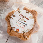 S'more Fun Campfire Camping Kids Birthday Classic Round Sticker<br><div class="desc">Add a fun,  personalized touch to your party favors,  invitations,  or thank you cards with our S'more Fun Campfire Camping Kids Birthday Classic Round Stickers. With playful s'mores,  campfire graphics,  and a rustic,  outdoor vibe,  they are sure to be a hit with both kids and adults alike.</div>